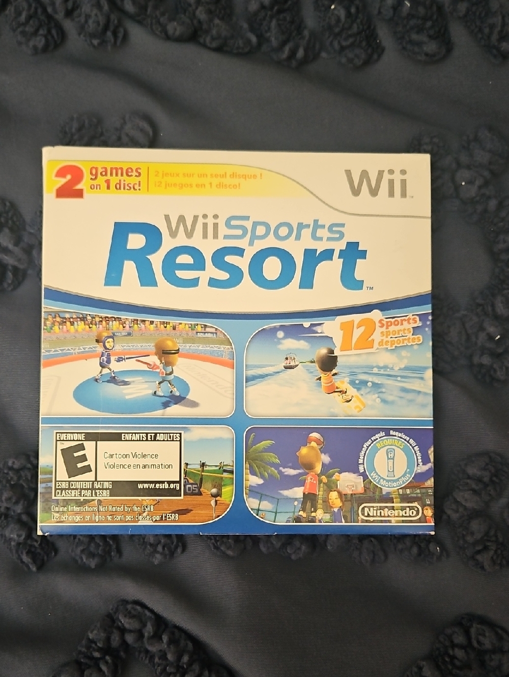 Nintendo Wii Sports Resort And Wii Sports– Blue and White Game Case